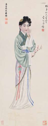 齐白石（1864～1957） 仕女图 镜片 设色纸本
