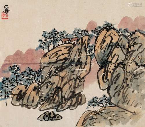 陈子庄（1913～1976） 山水 镜片 设色纸本