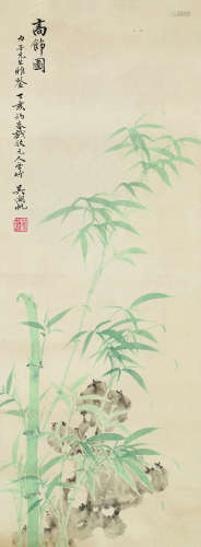 吴湖帆（1894～1968） 1947年作 高节图 立轴 设色纸本