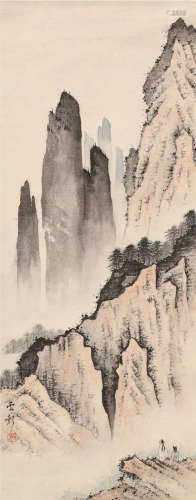 陈少梅（1909～1954） 山水 立轴 设色纸本