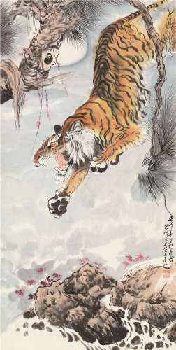 蔡鹤洲（1912～1971） 1942年作 王者之风 立轴 设色纸本