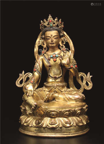15世纪 铜鎏金藏观音菩萨