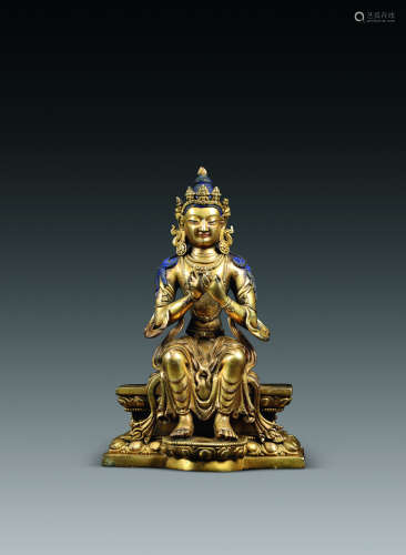 17世纪 铜鎏金弥勒佛