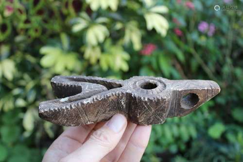 Late Byzantine - Early Islamic hand carved stone oil lamp – circa 1000 AD