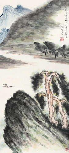 邵洛羊（1917～2016） 山水清音 镜片 设色纸本