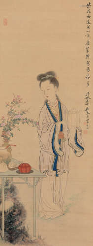 吴琴木（1894～1953） 宴饮图 立轴 设色绢本