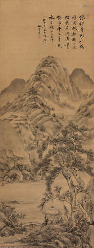 林云逵（1828～1911） 甲戌 1874年作 山中无事 立轴 水墨绢本