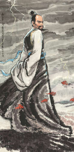李剑晨（1900～2002） 1980年作 高士图 镜片 设色纸本