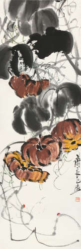 齐良已（1923～1988） 秋日风情 镜片 设色纸本