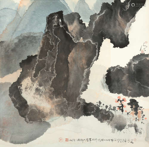陈家泠（b.1937） 1991年作 锦绣河山 镜片 设色纸本