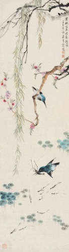 吴青霞（1910～2008） 壬子 1972年作 春色怡人 立轴 设色纸本