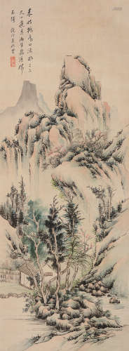 吴镜汀（1904～1972） 春山意正浓 镜片 设色绢本