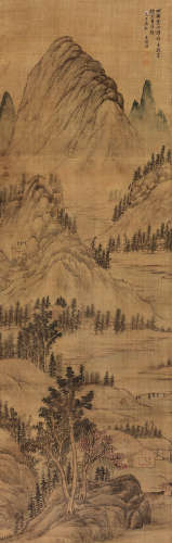 王时敏（1592～1680） 己巳 1629年作 山居图 立轴 设色绢本