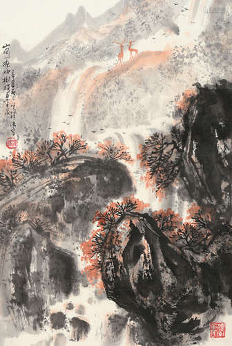 吴泽浩（b.1943） 辛酉 1981年作 秋山秀色 镜片 设色纸本