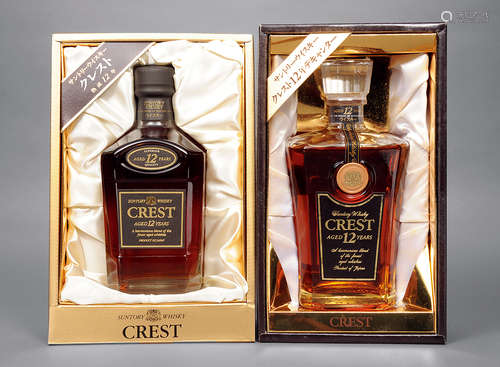 三得利CREST 12年 700ml, 750ml 連盒 二件