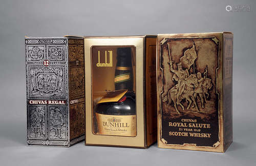 Dunhill Whisky 750ML、Chivas Regal Whisky 12yr 750ML、Chivas Regal Whisky 21yr 70CL