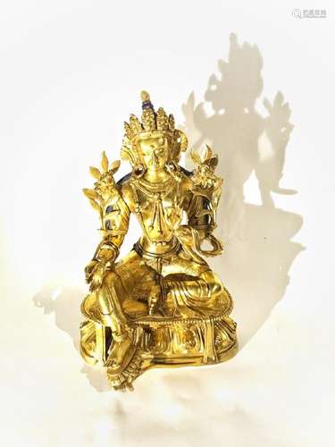 Early Chinese Gilt Bronze Buddha Statue