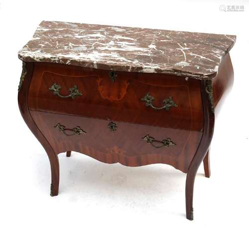 Diminutive Louis XV-Style Marble Top Commode