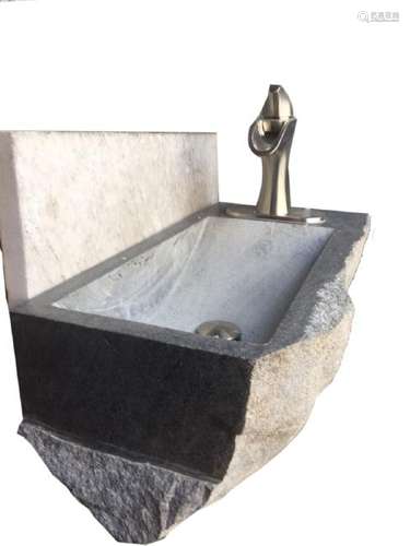 Modern small bluestone sink