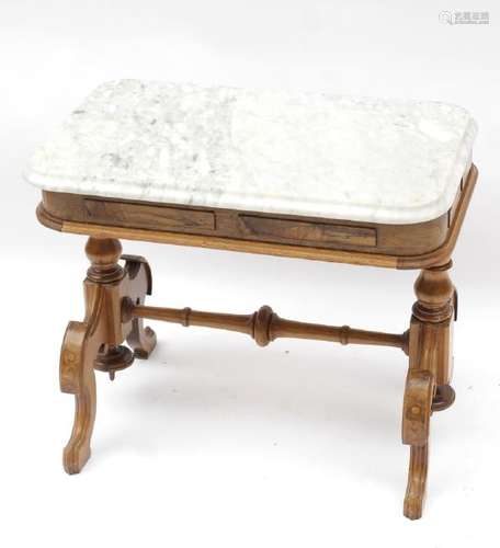 19th C. Victorian Walnut Low Table