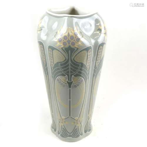 Art Deco Porcelain Decorated Vase