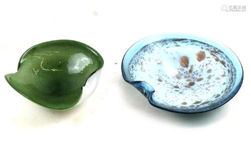 Two Art Glass Dishes, Murano