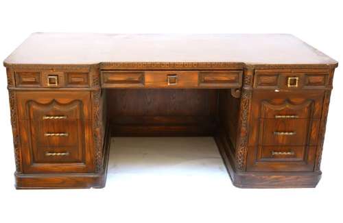 Vintage Oak Executive Desk