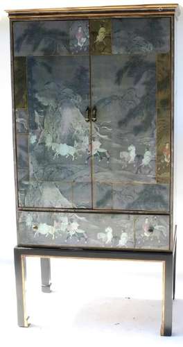 Decorated Two-Door Cabinet