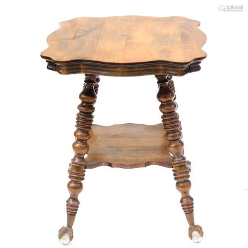 Victorian Table with Ball and Glass Feet