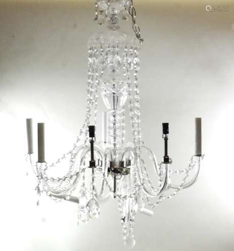 Nine Light Glass Chandelier