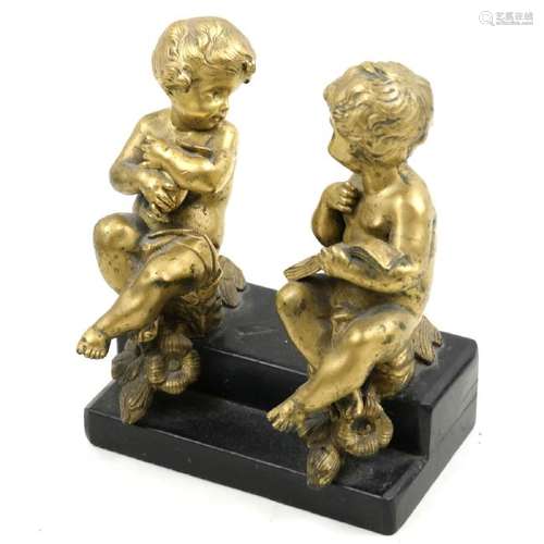 Bronze Dore Cherub Sculpture