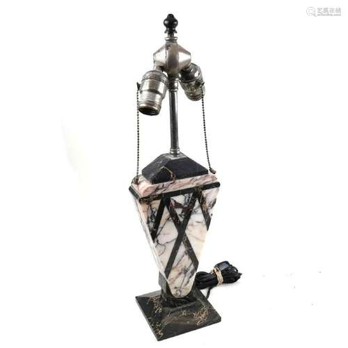 Art Deco Marble Table Lamp