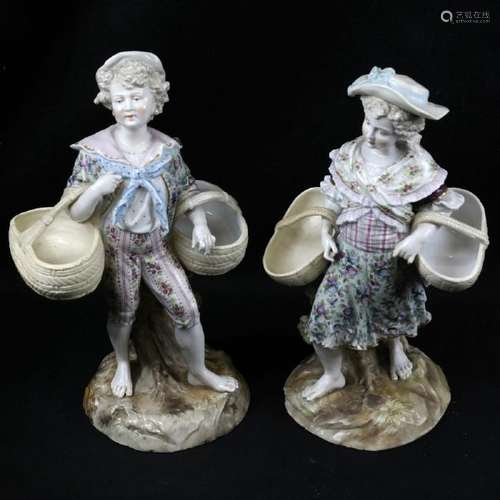 Pair of Continental Porcelain Figures