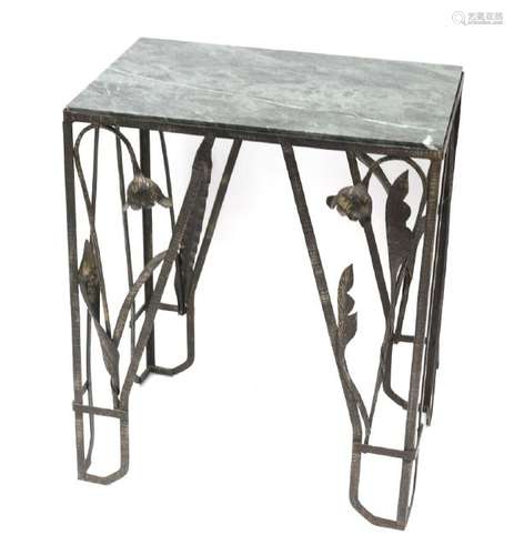 Art Nouveau Marble Top Console