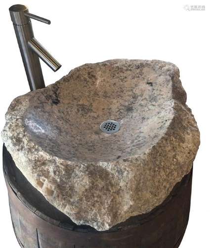 Rock Sink on Barrel