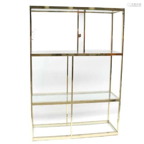 Modern Brass Etagere Wall Unit