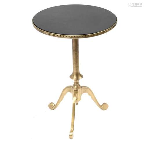 Adjustable Steel Marble Inset Tripod Table