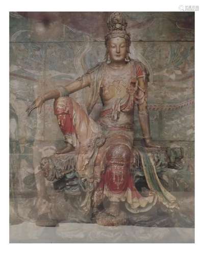 Seated Bodhisattva Color Offset Print