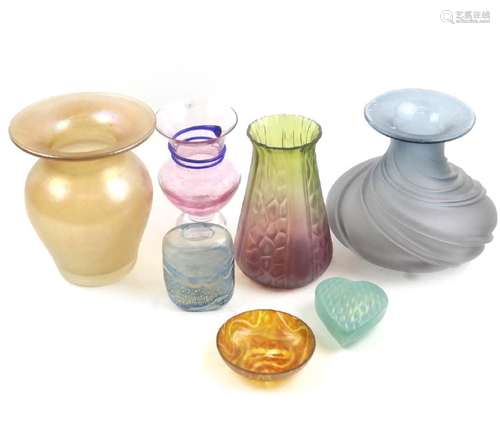 Seven Glass Vases