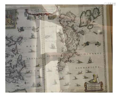 Orcadum et Schetlandiae Insularum Map after Hondius.