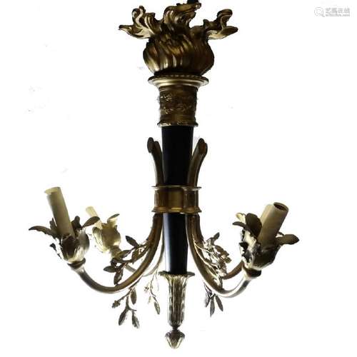 19th Century French 4-Light Chandelier