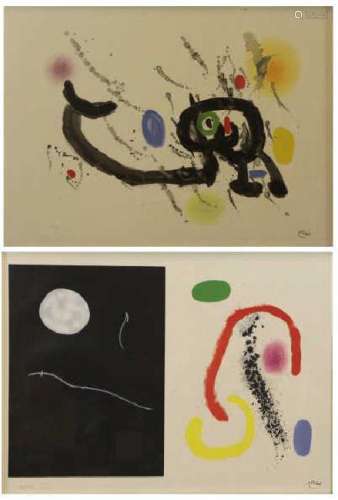 MIRO, Joan (After). Two Limited Edition Color