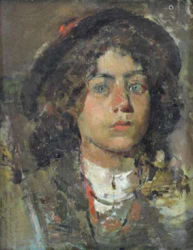 ESPOSITO, Gaetano. Oil on Canvas. Portrait of a