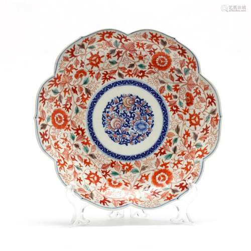 Unusual Imari Petal Form Charger