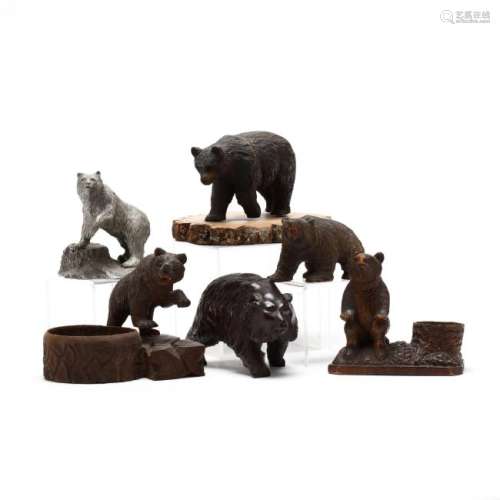 Six Vintage Figures of Bears