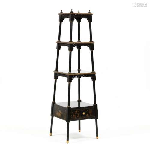 Maitland Smith, Chinoiserie Decorated Etagere