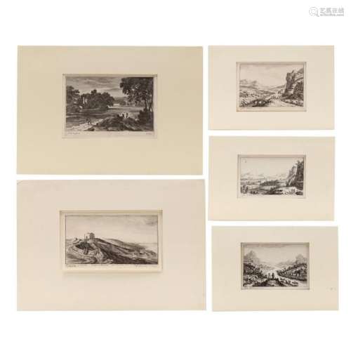 Group of (5) Landscape Prints - Almeloven, Hollar, and