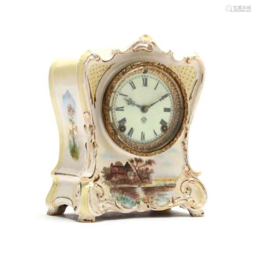 Ansonia, Porcelain Mantle Clock