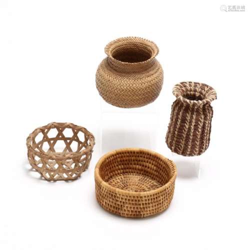 Four American Indian Baskets