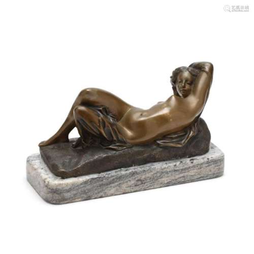 Bronze Sculpture of a Reclining Nude